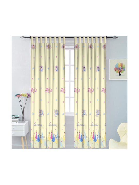 Disney Κουρτίνα 10143 Princess Beige με Τρέσα