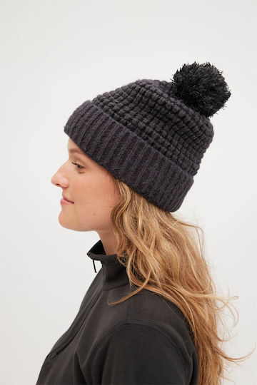 Beanie Γυναικείος Σκούφος Πλεκτός σε Μαύρο χρώμα