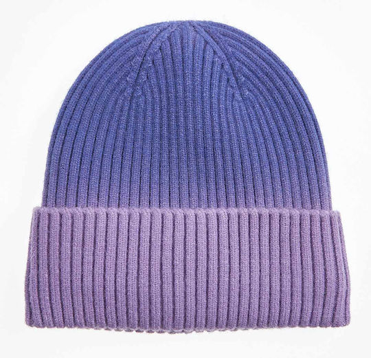 Beanie Γυναικείος Fleece Σκούφος Πλεκτός σε Μωβ χρώμα