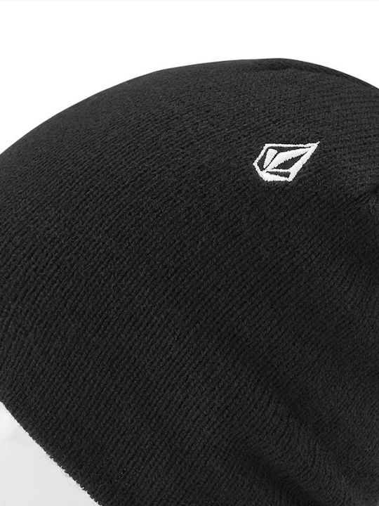 Beanie Unisex Σκούφος Πλεκτός σε Μαύρο χρώμα
