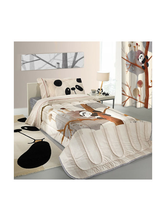Saint Clair Panda Детски Плик за Завивка Единичен Памучен Бежов 160x220бр