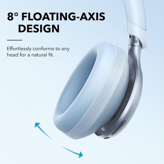 Anker Space One Fără fir / Cu fir Over Ear Căști cu 55 ore de Funcționare Albastru deschis