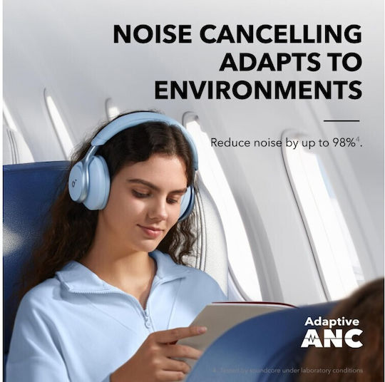Anker Space One Fără fir / Cu fir Over Ear Căști cu 55 ore de Funcționare Albastru deschis