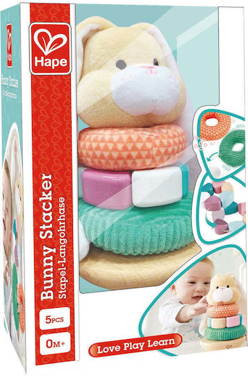 Hape Jucărie de Stivuire Bunny Stacker pentru 0++ Luni