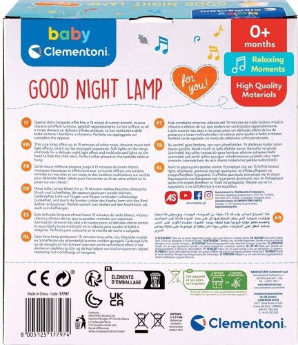 Baby Clementoni Sleep Toy Good Night Lamp with Lights for 0++ Months