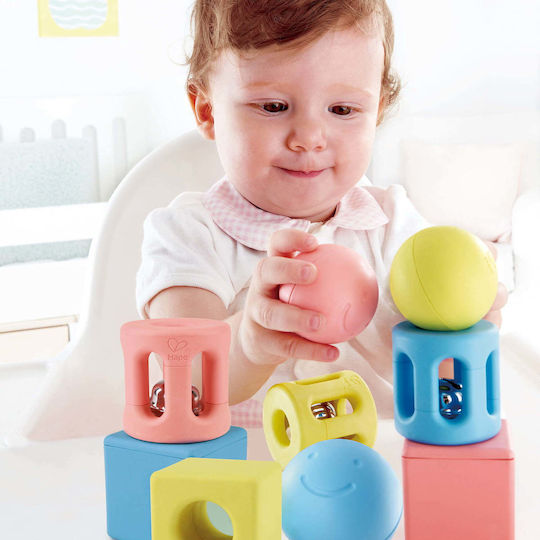 Hape Aktivitätswürfel Geometric Rattle Trio mit Sounds für 0++ Monate