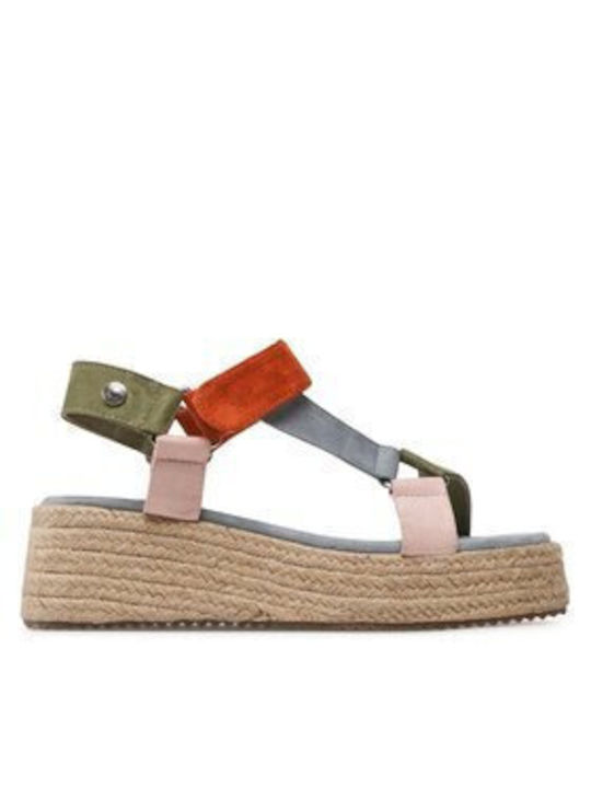 Damenplattformen im Espadrilles-Stil Blau