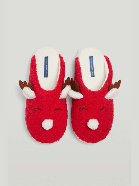 Ysabel Mora Winter Women's Slippers in Red color