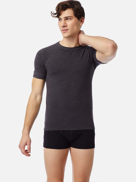 Men's Undershirts Short-sleeved in Black Color 2Pack
