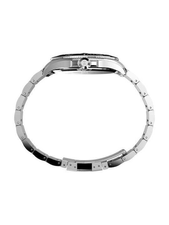 Harborside Ανδρικό Ρολόι 43mm Μπαταρίας Ασημί