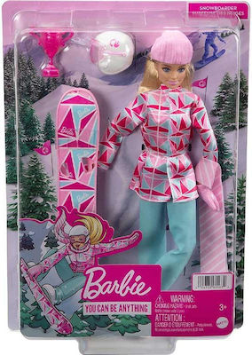 Barbie You Can Be Anything Αθλήτρια Του Snowboard Ξανθιά Puppe für 3++ Jahre