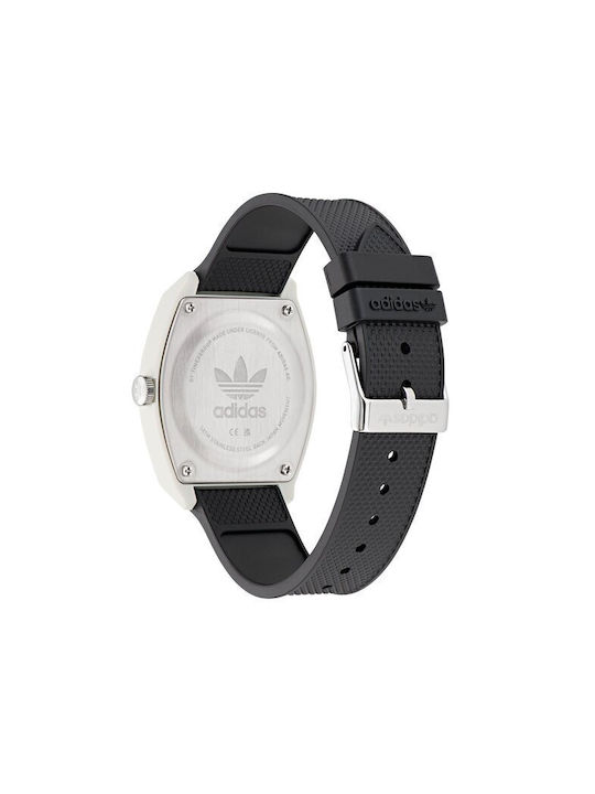 Adidas Project Two Watch with Black Rubber Strap