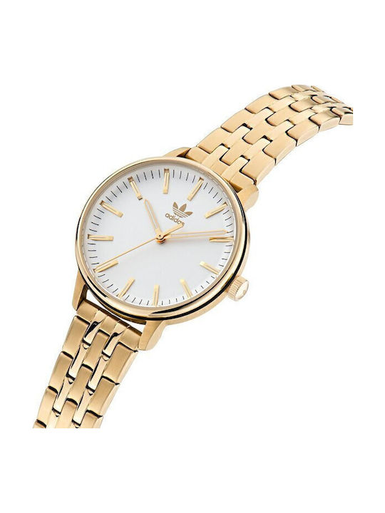 adidas Code One Γυναικείο Ρολόι 32mm Μπαταρίας με Χρυσό Μεταλλικό Μπρασελέ