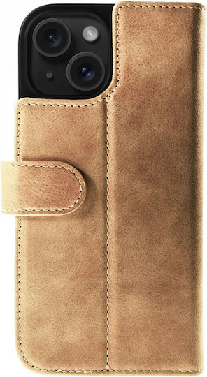 Rosso Elite Wallet Δερμάτινο Μπεζ (iPhone 15 Plus)