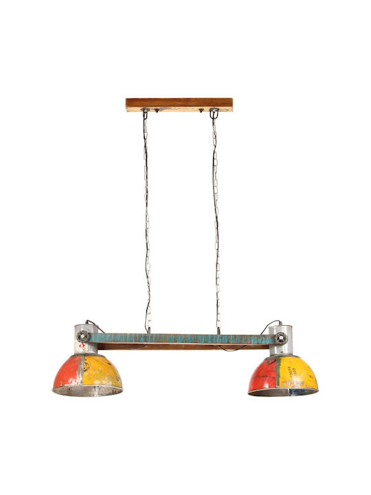 vidaXL Industrial Pendant Light Multicolour for 25 Bulbs E27 111x29cm