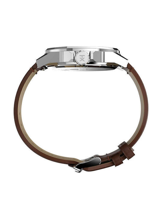 Timex Essex Ρολόι Μπαταρίας με Δερμάτινο Λουράκι