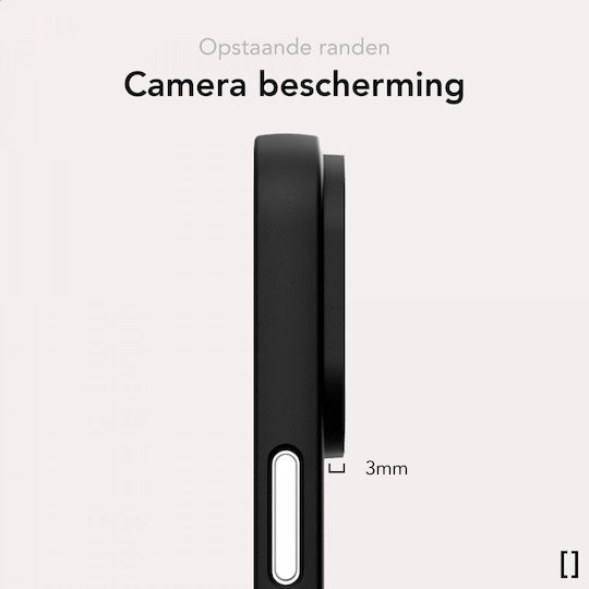 Nekit Umschlag Rückseite Kunststoff 1mm Schwarz (iPhone 15 Pro Max)