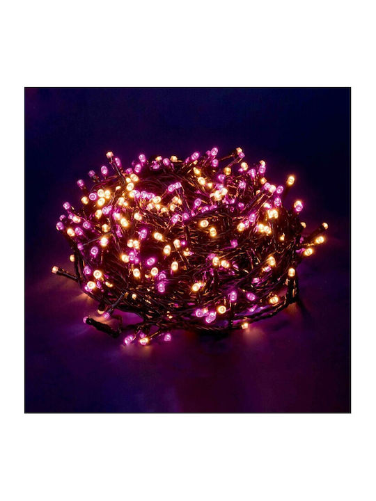 Christmas Lights LED Pink in String BigBuy