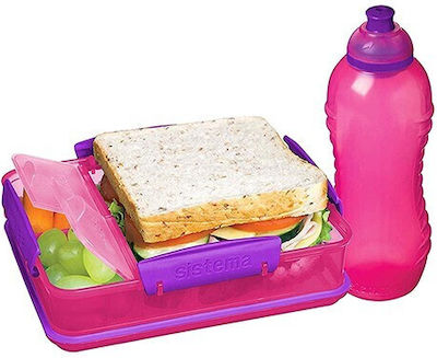 Sistema Kids Set Lunch Plastic Box Purple L27xW17xH7cm