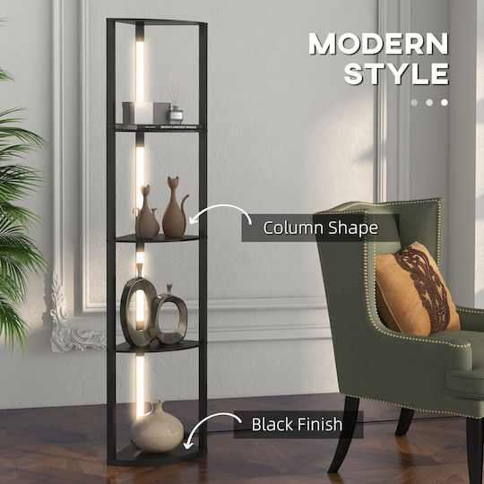 HomCom LED Floor Lamp H163.5xW41cm. Black