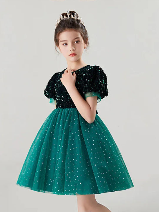 TakTakBaby Kids Dress with Sequins Green