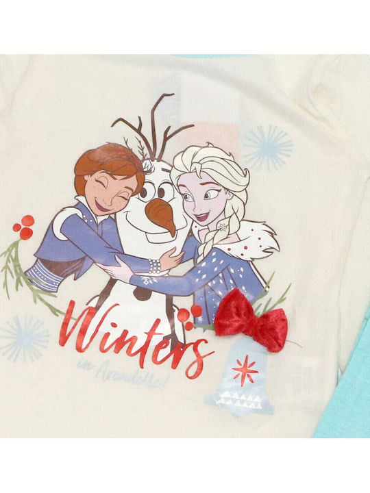 Disney Детска пижама Зимна Ecru Frozen