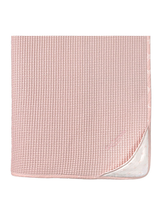 Guy Laroche Blanket Cot Heaven Waffle Pink 110x150cm