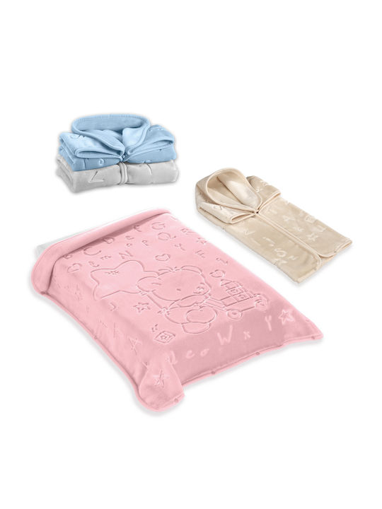 Belpla Blanket Spanish Nursery Swaddling Blankets Ster 521 Pink 80x90cm.