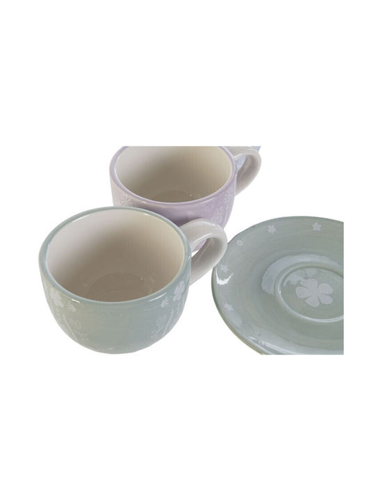 DKD Home Decor Porcelain Cup Multicolour 180ml 6pcs