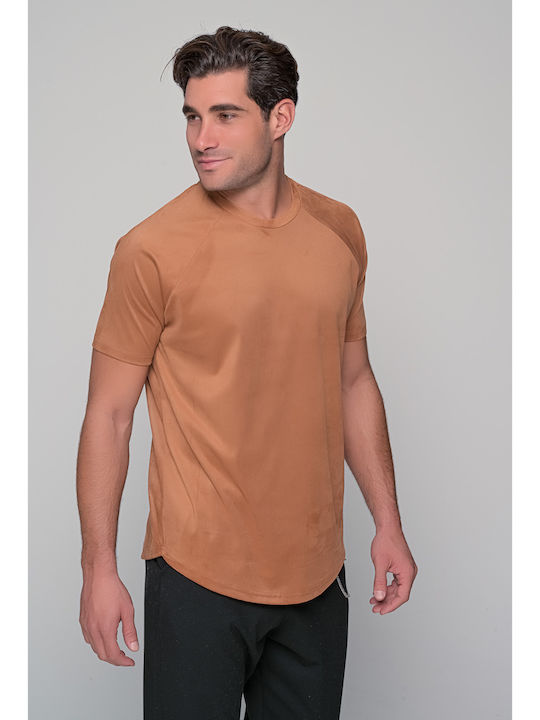 Ben Tailor T-shirt Bărbătesc cu Mânecă Scurtă Tabac Brown