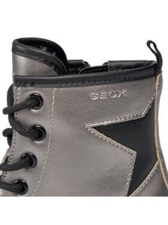 Jr Casey Kids Boots with Laces Silver