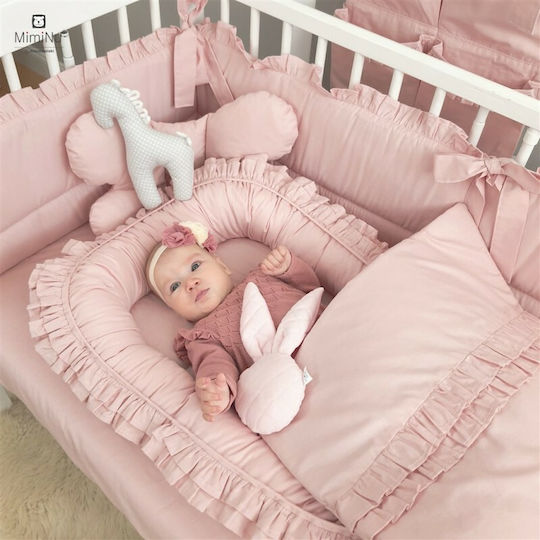MimiNu Βρεφικό Μαξιλάρι Φωλιά Powder Pink 23x30εκ.