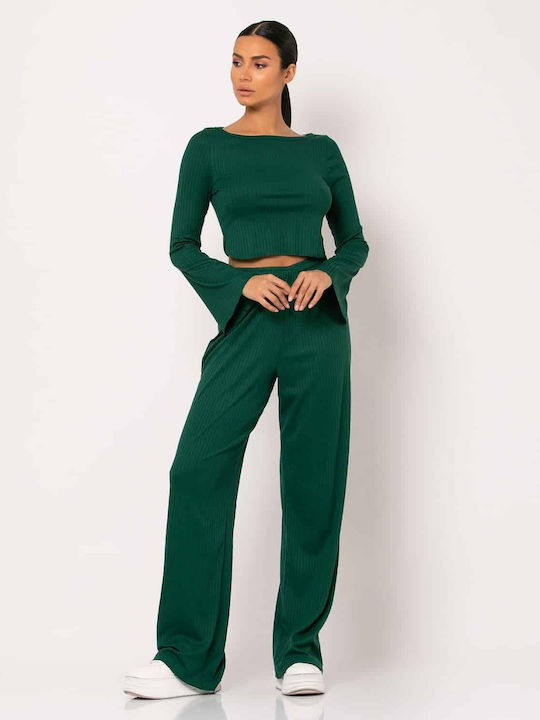 Noobass Femei GREEN Set cu Pantaloni