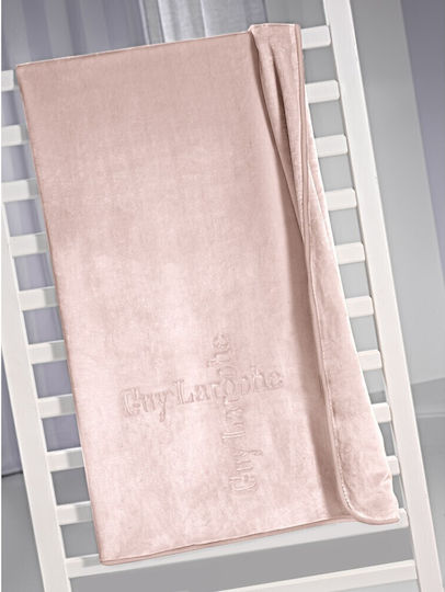Guy Laroche Decke Kinderbett Samt Rosa Pudra 110x140cm