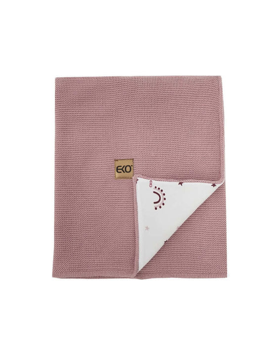 Ekokids Decke Wickeltücher für Kinderzimmer Pink Rose Rainbows Baumwolle Rosa 100x80cm