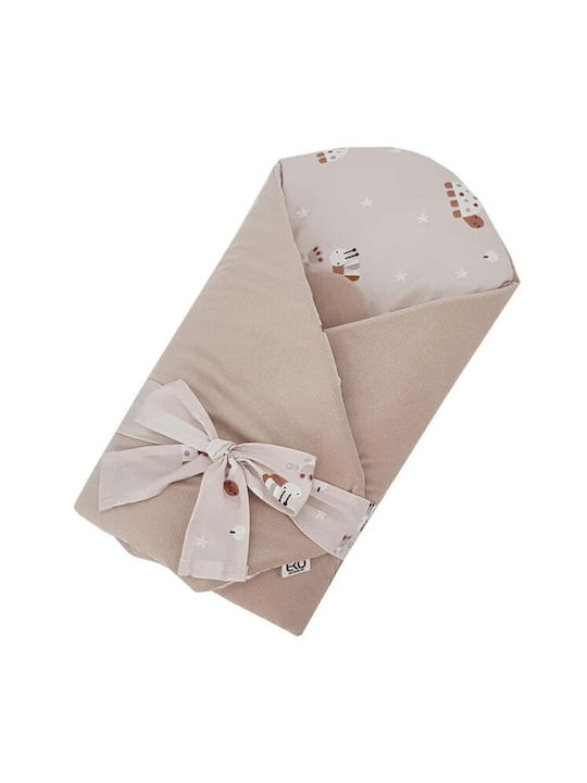 Ekokids Κουβέρτα Αγκαλιάς & Λίκνου Beige Bees 75x75εκ.