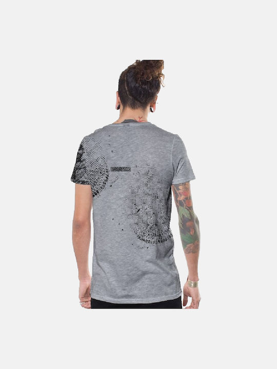 Plazmalab Herren Kurzarmshirt Grey Melange