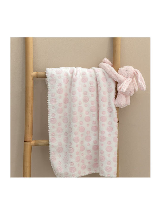 Palamaiki Decke Wickeltücher für Kinderzimmer Vlies Rosa 75x100cm 2Stück