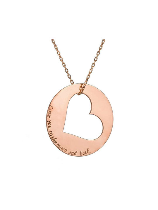 Goldsmith Necklace with design Heart from Gold Plated Silver