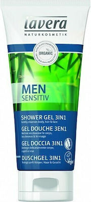 Lavera Men Sensitiv 3 in 1 Shampoo Schaumbad in Gel für Männer für Haar und E-Commerce-Website (1x200ml) 200ml