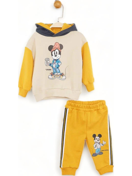 Παιδικό Σετ Φόρμας Κίτρινο 2τμχ Mickey