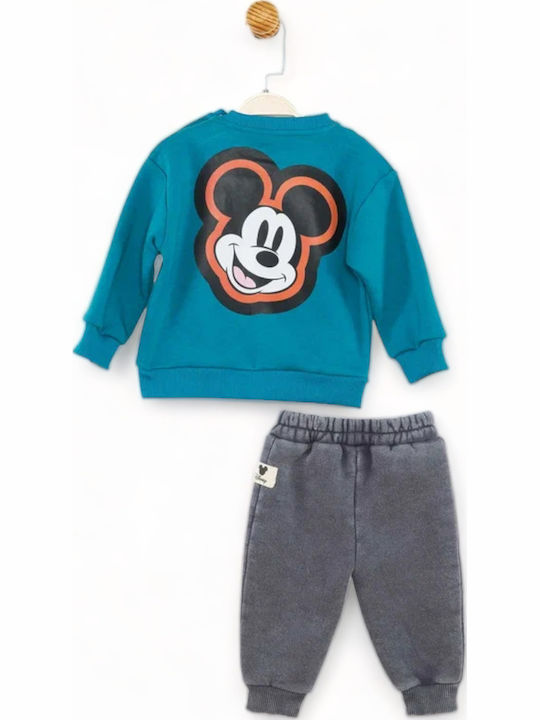 Mickey Παιδικό Σετ Φόρμας Πετρόλ 2τμχ