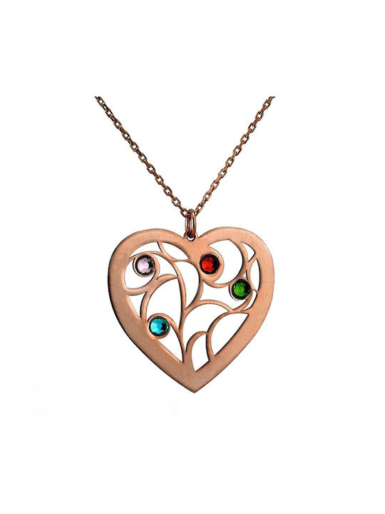 Goldsmith Necklace with design Heart from Gold Plated Silver