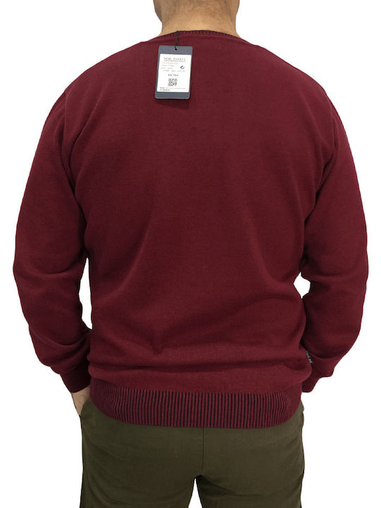 Side Effect Herren Langarm-Pullover Burgundisch