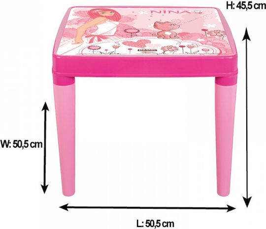 Kids Table with Chairs Pink Pilsan