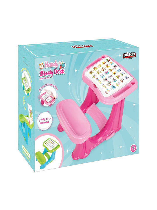 Handy Study Birou pentru Copii din Plastic Roz Pilsan