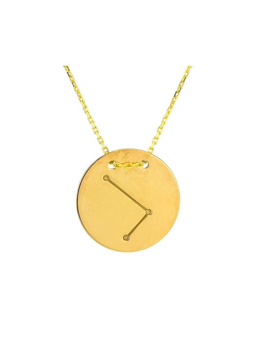 Goldsmith Necklace Zodiac Sign from Pink Gold Plated Silver