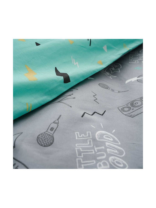 Vesta Home Kids Sheets Set Single Cotton Grey 170x260cm 3 Pieces