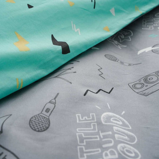 Vesta Home Kids Sheets Set Single Cotton Grey 170x260cm 3 Pieces
