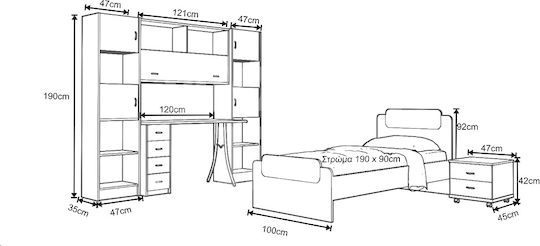 Σκιάθος 1 Μπεζ 120x78x78cm
